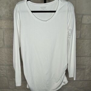 Motherhood Maternity White Long Sleeve Tee